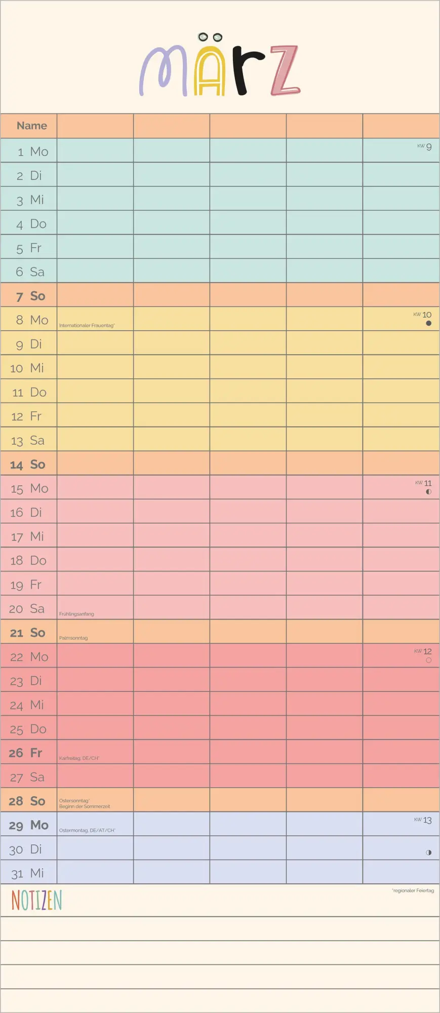 Bild: 4069095018587 | Familienplaner Unser buntes Jahr XL 2027 | KG | Kalender | 14 S.