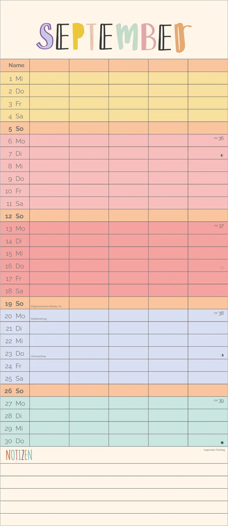 Bild: 4069095018587 | Familienplaner Unser buntes Jahr XL 2027 | KG | Kalender | 14 S.