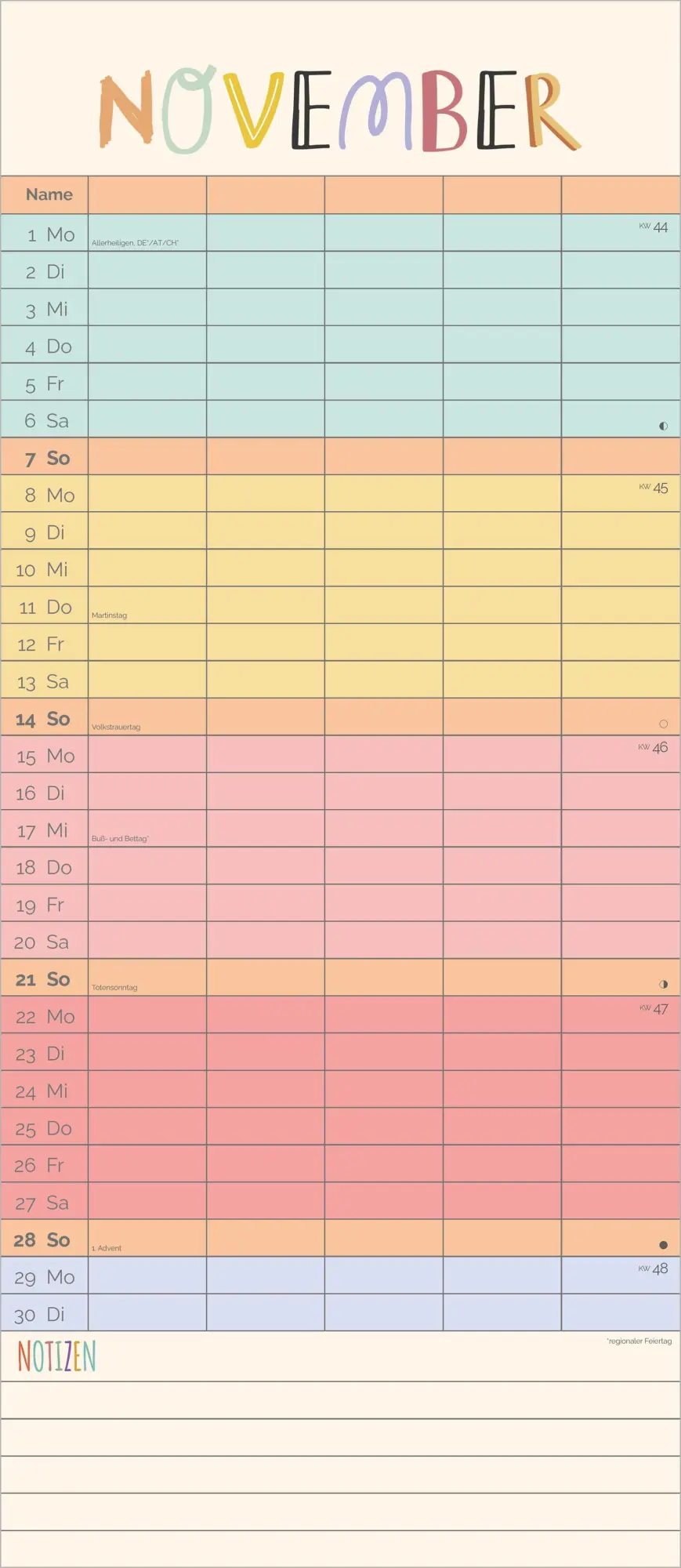 Bild: 4069095018587 | Familienplaner Unser buntes Jahr XL 2027 | KG | Kalender | 14 S.