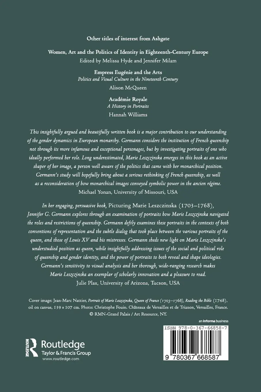 Rückseite: 9780367668587 | Picturing Marie Leszczinska (1703-1768) | Jennifer G Germann | Buch