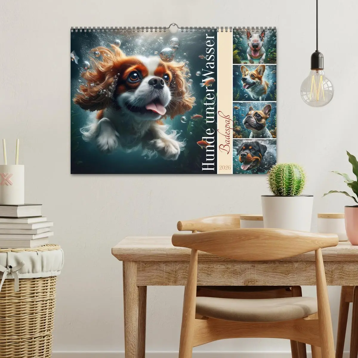 Bild: 9783457388587 | Badespaß - Hunde unter Wasser (Wandkalender 2026 DIN A3 quer),...