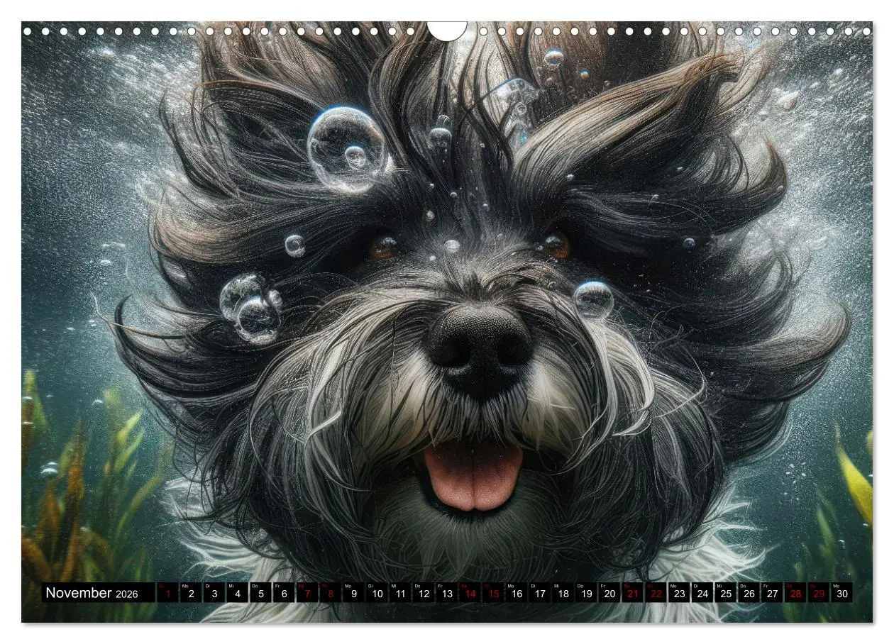 Bild: 9783457388587 | Badespaß - Hunde unter Wasser (Wandkalender 2026 DIN A3 quer),...