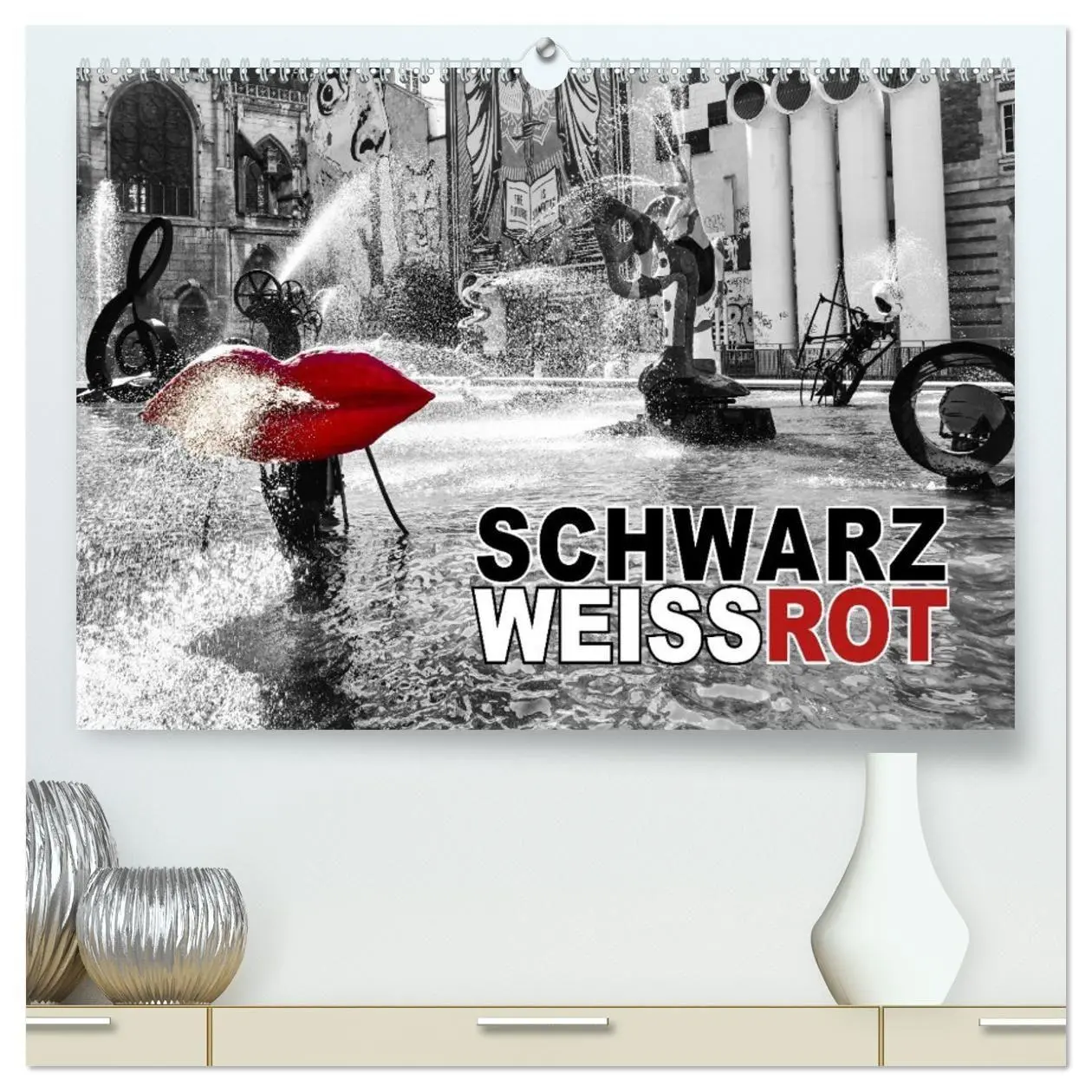 Cover: 9783516098587 | Schwarz - Weiß - Rot (hochwertiger Premium Wandkalender 2026 DIN A2...