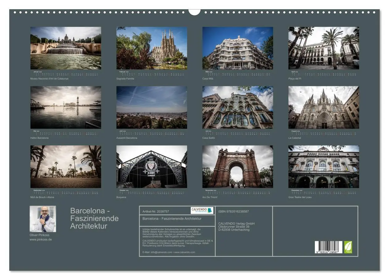 Bild: 9783516238587 | Barcelona - Faszinierende Architektur (Wandkalender 2026 DIN A2...