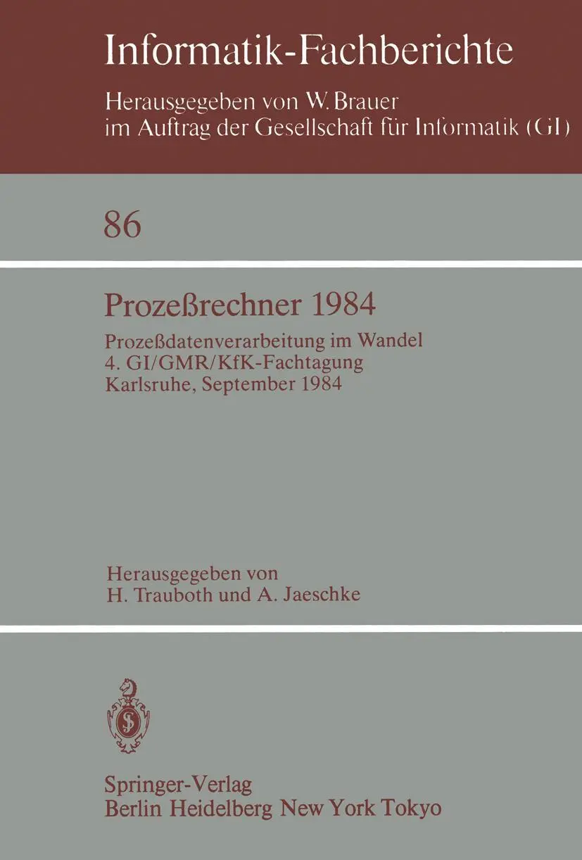 Cover: 9783540138587 | Prozeßrechner 1984 | A. Jaeschke (u. a.) | Taschenbuch | xii | Deutsch