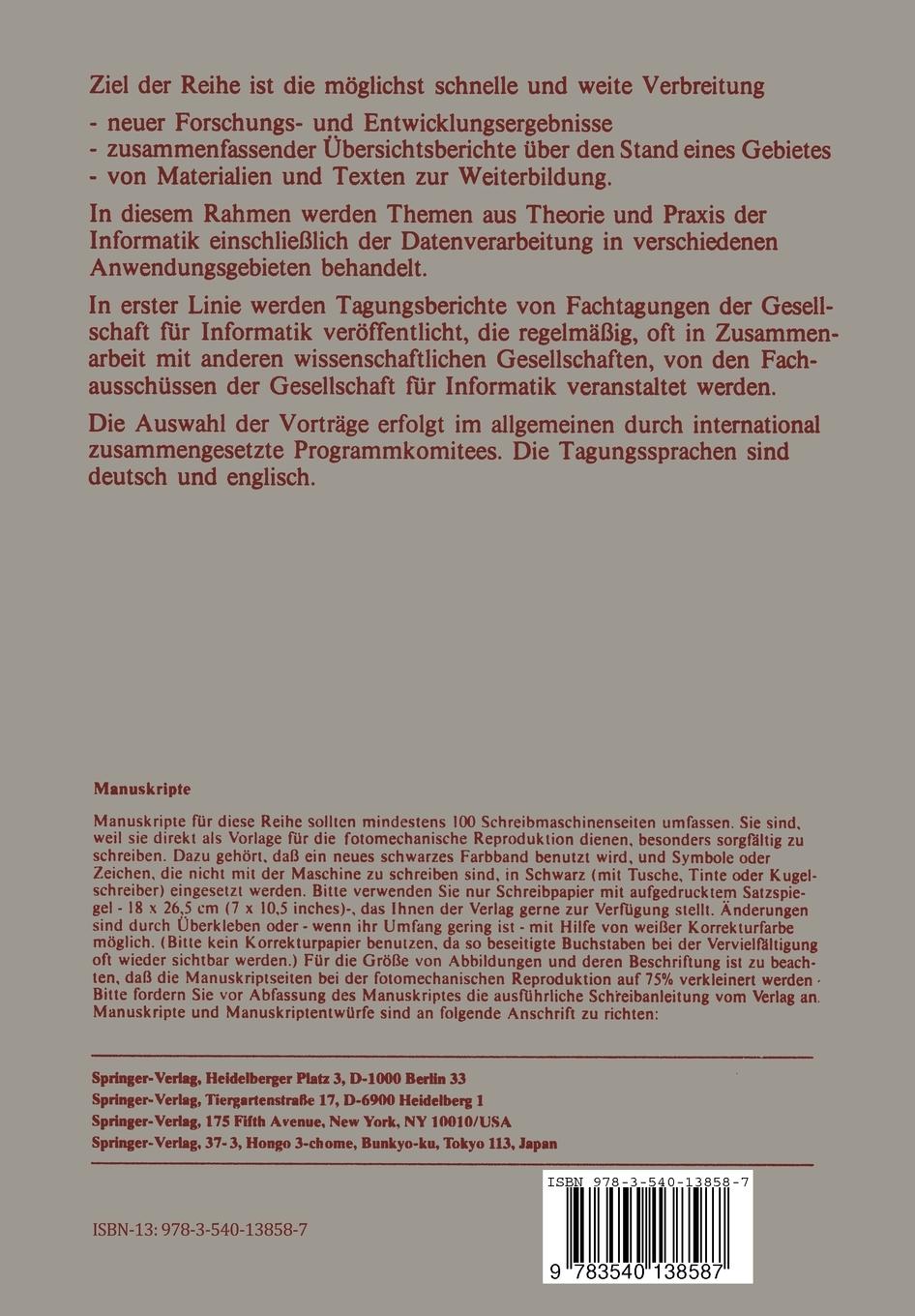Rückseite: 9783540138587 | Prozeßrechner 1984 | A. Jaeschke (u. a.) | Taschenbuch | xii | Deutsch