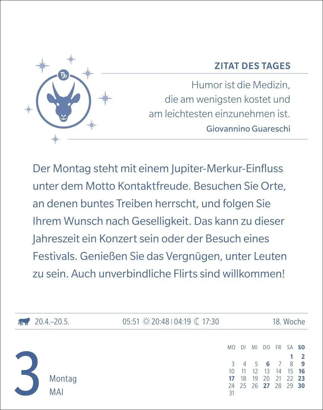 Bild: 9783840038587 | Steinbock Sternzeichenkalender 2027 - Tagesabreißkalender - Ihr...