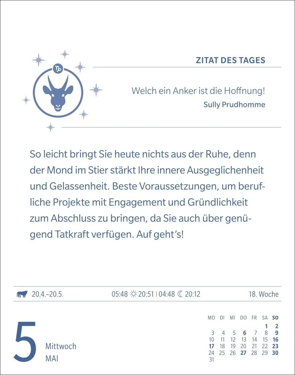 Bild: 9783840038587 | Steinbock Sternzeichenkalender 2027 - Tagesabreißkalender - Ihr...