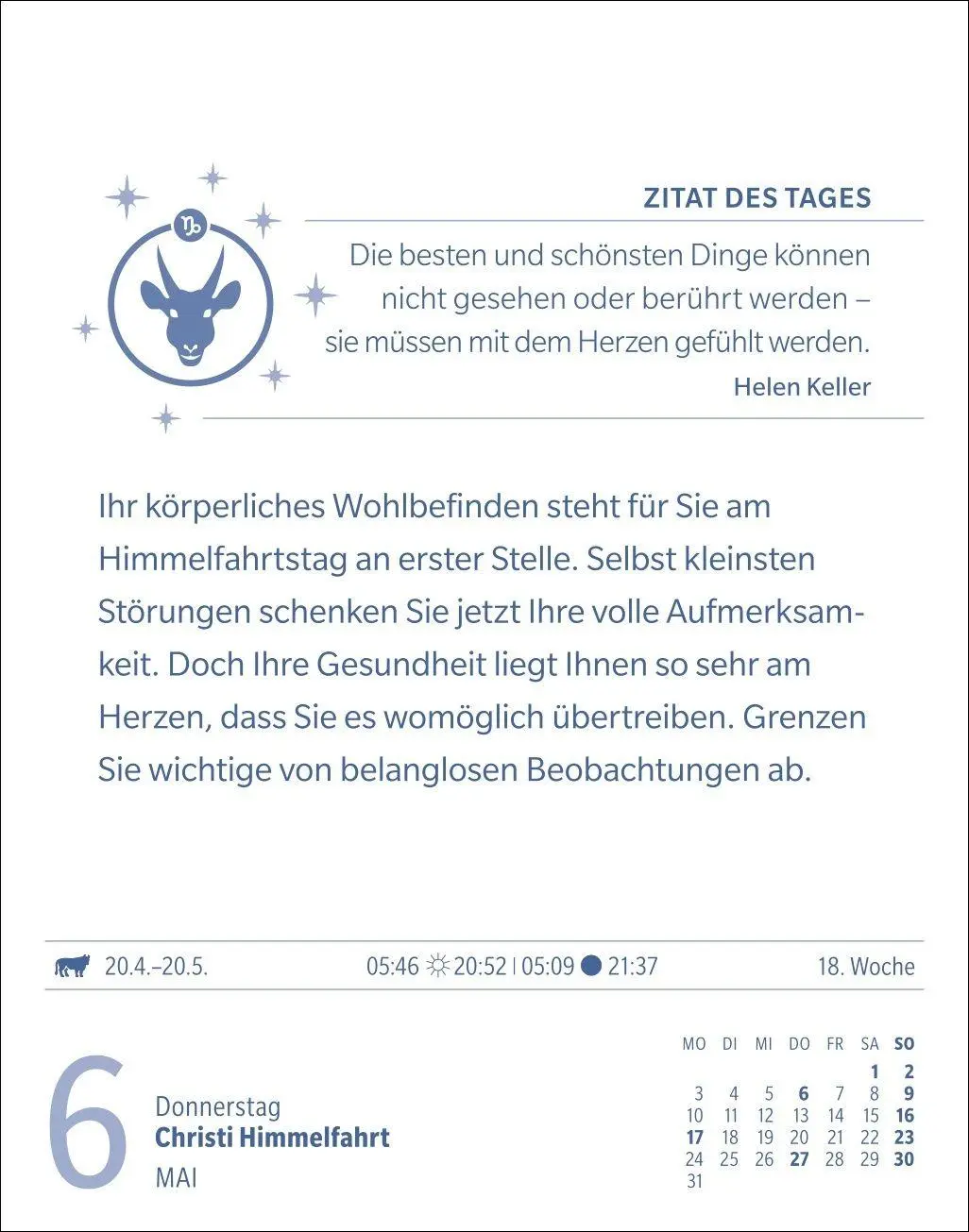 Bild: 9783840038587 | Steinbock Sternzeichenkalender 2027 - Tagesabreißkalender - Ihr...