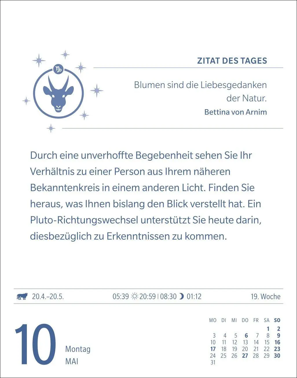 Bild: 9783840038587 | Steinbock Sternzeichenkalender 2027 - Tagesabreißkalender - Ihr...