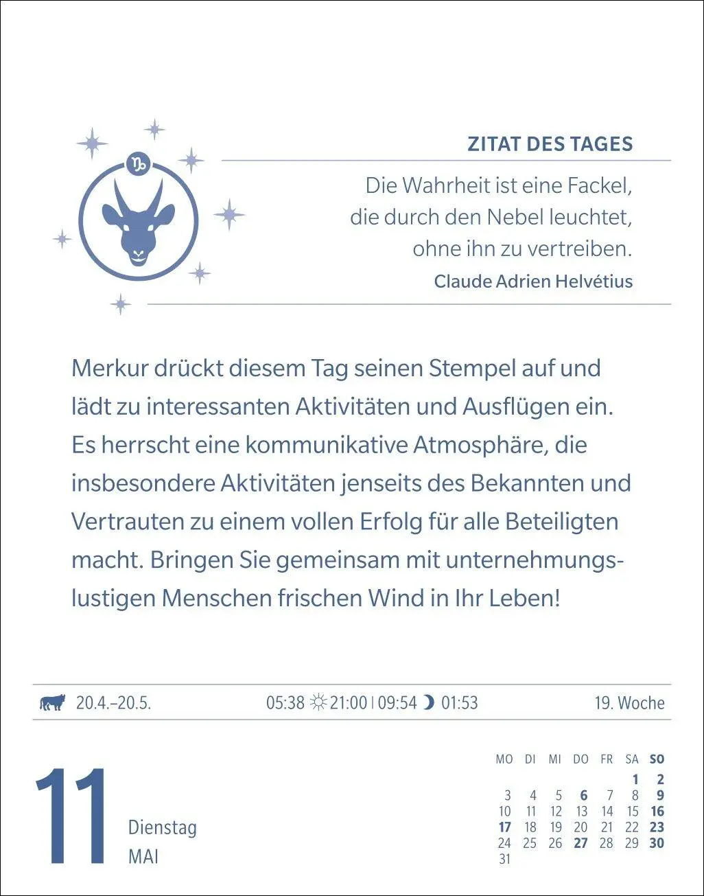 Bild: 9783840038587 | Steinbock Sternzeichenkalender 2027 - Tagesabreißkalender - Ihr...