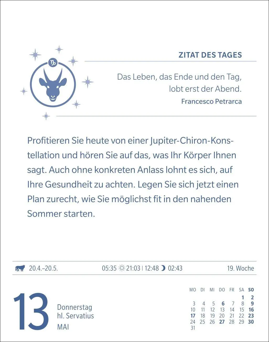 Bild: 9783840038587 | Steinbock Sternzeichenkalender 2027 - Tagesabreißkalender - Ihr...