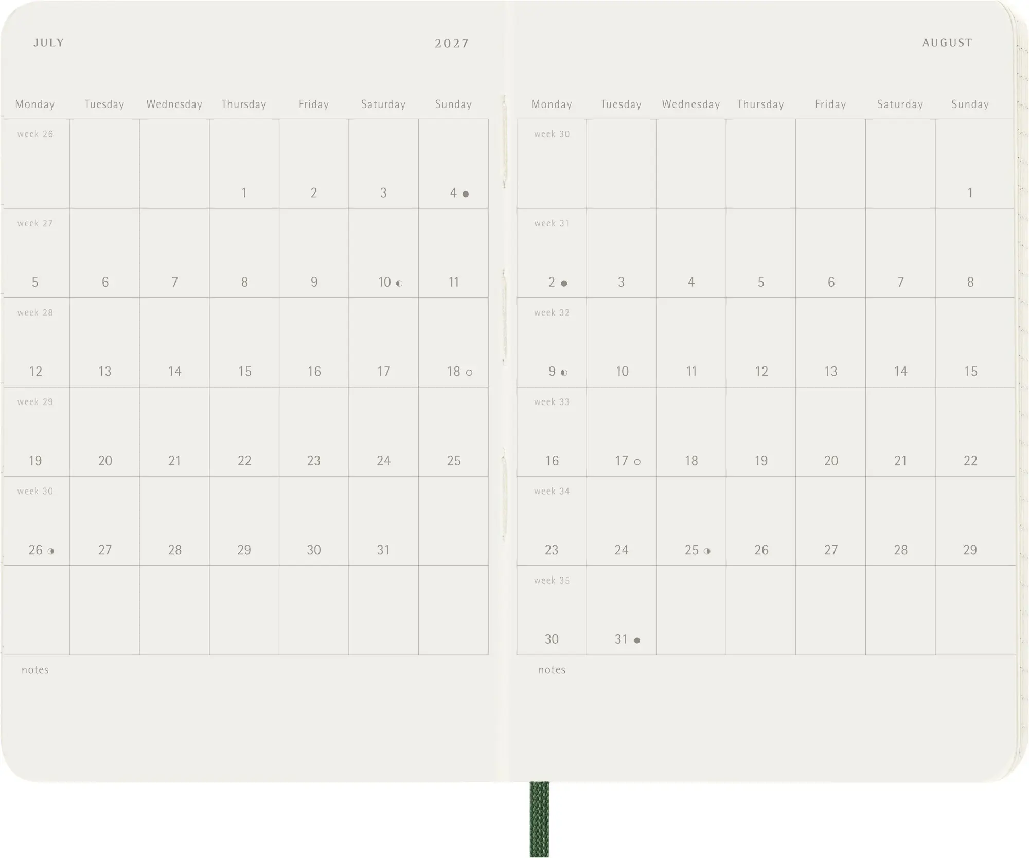 Bild: 8056999278687 | Moleskine 12 Monate Tageskalender 2027, Pocket/A6, 1 Tag = 1 Seite,...