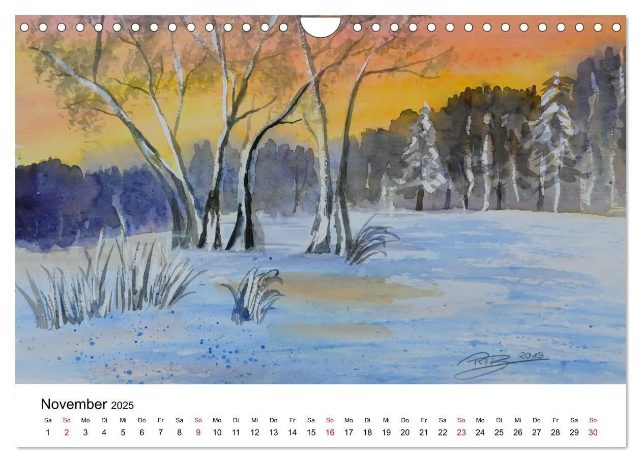 Bild: 9783435428687 | Landschafts-Aquarelle 2025 Roswita Ilona Baumann (Wandkalender 2025...