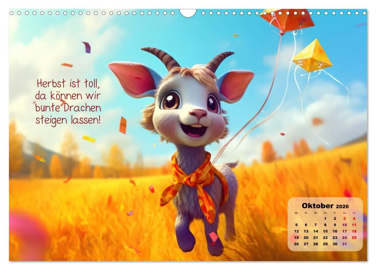 Bild: 9783457518687 | Ziegenkinder haben das ganze Jahr Spaß (Wandkalender 2026 DIN A3...