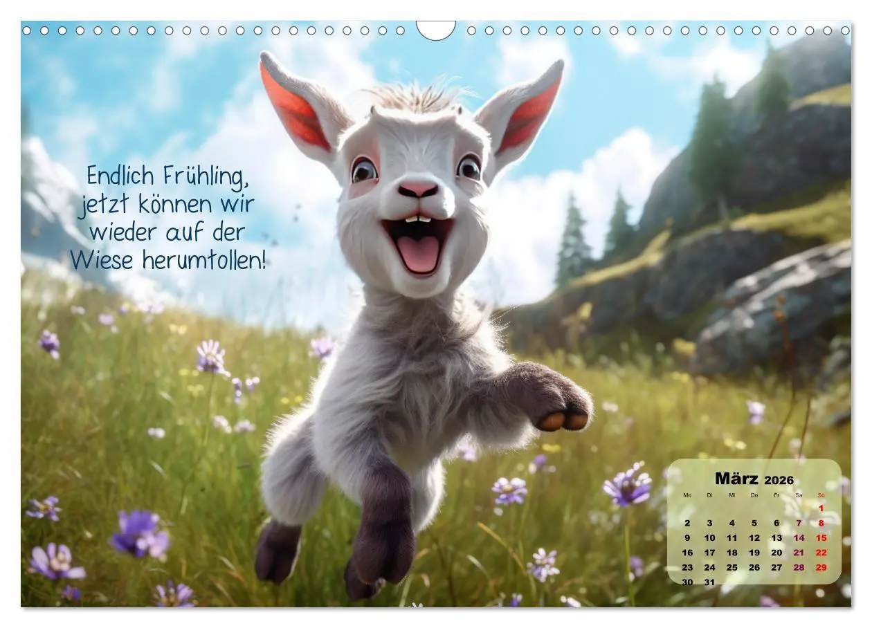 Bild: 9783457518687 | Ziegenkinder haben das ganze Jahr Spaß (Wandkalender 2026 DIN A3...