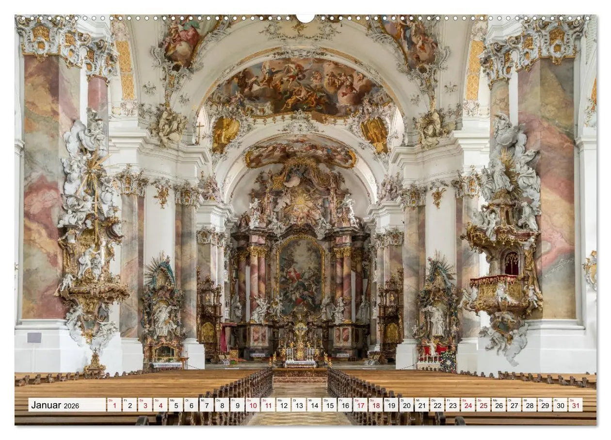 Bild: 9783457688687 | Bayerns Kirchen (hochwertiger Premium Wandkalender 2026 DIN A2...
