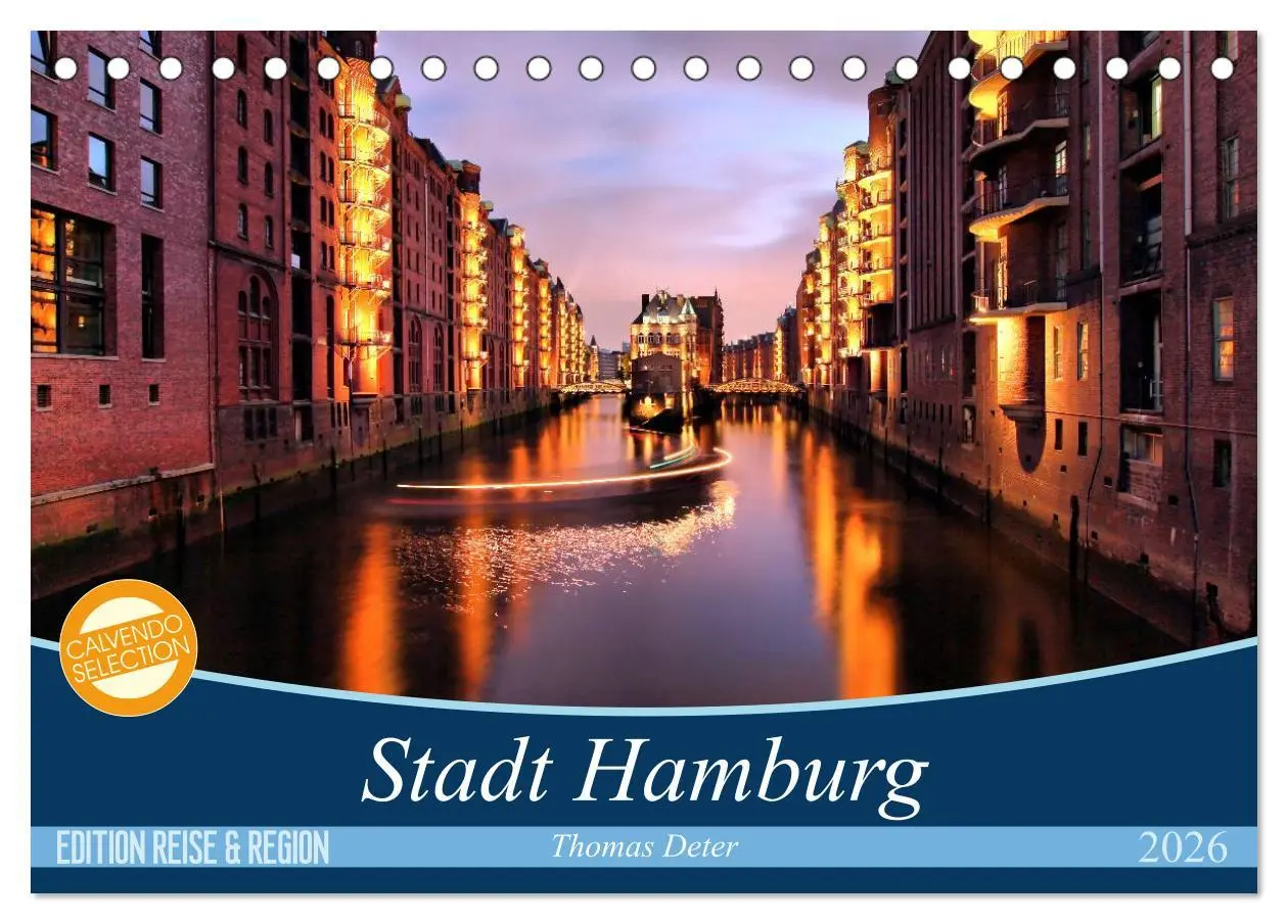 Cover: 9783516228687 | Stadt Hamburg (Tischkalender 2026 DIN A5 quer), CALVENDO...