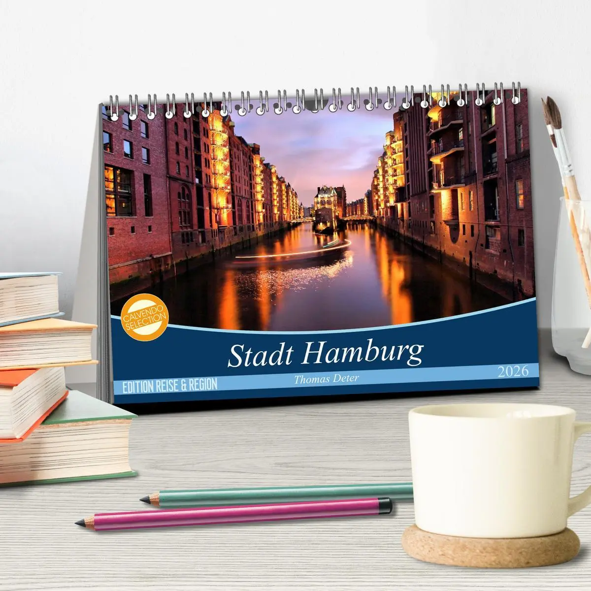 Bild: 9783516228687 | Stadt Hamburg (Tischkalender 2026 DIN A5 quer), CALVENDO...
