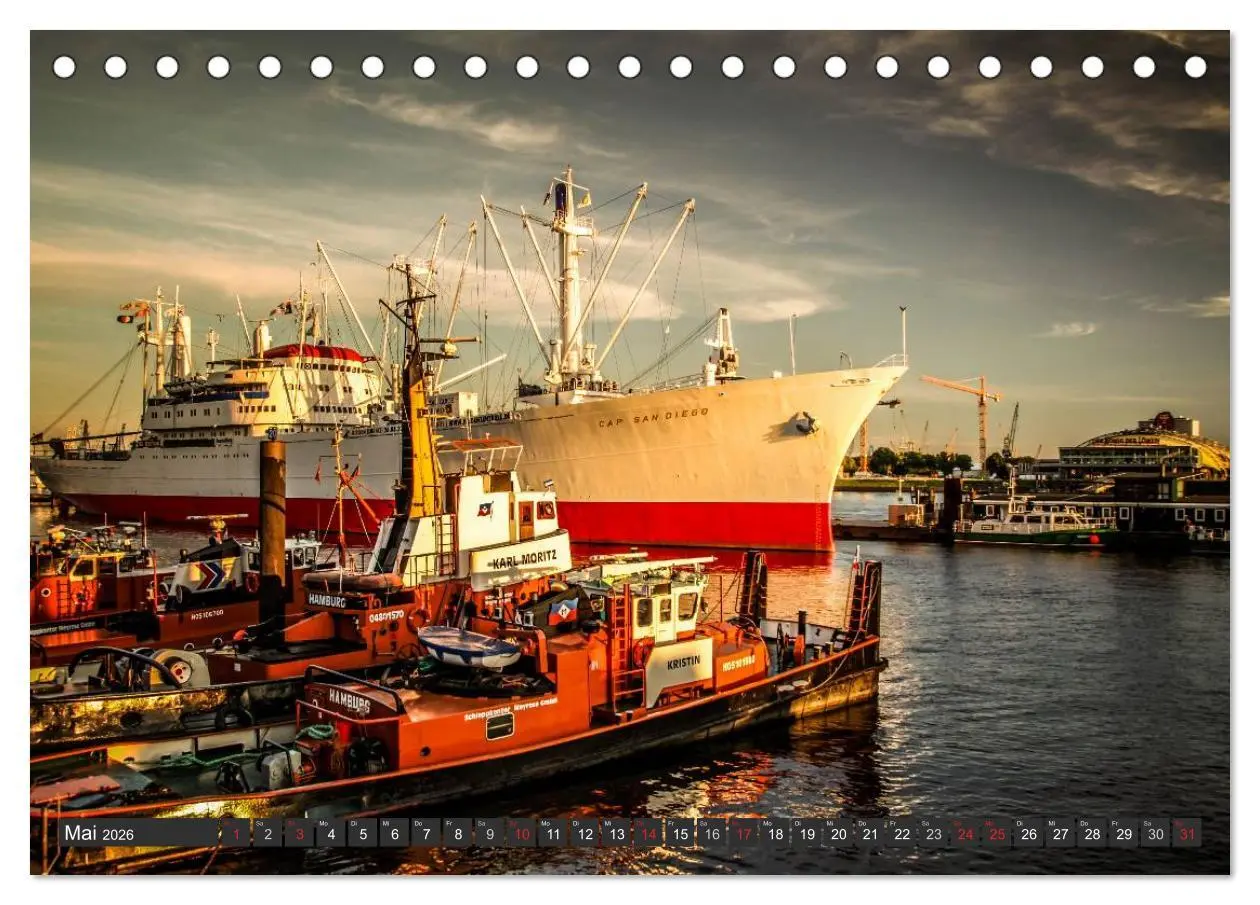 Bild: 9783516228687 | Stadt Hamburg (Tischkalender 2026 DIN A5 quer), CALVENDO...
