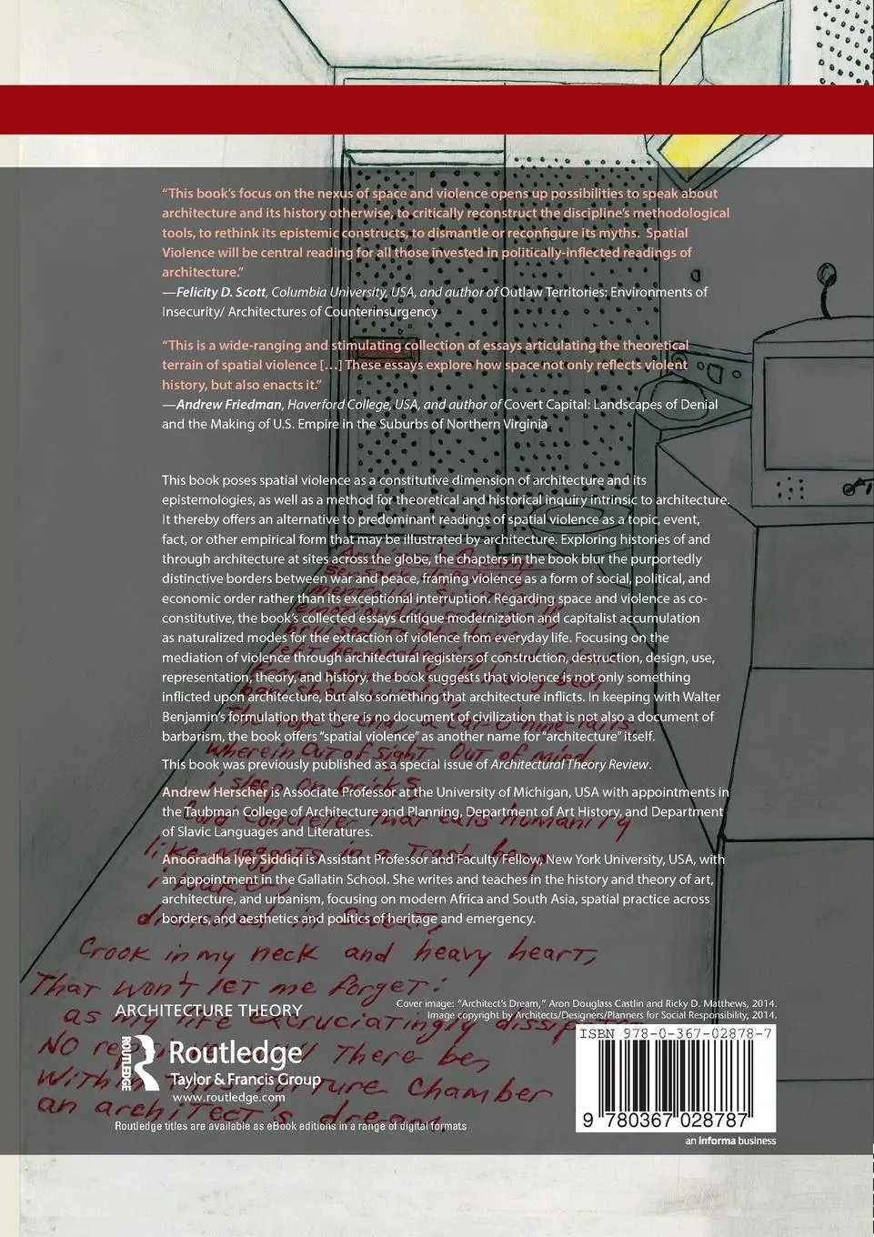 Rückseite: 9780367028787 | Spatial Violence | Studies in Architecture | Andrew Herscher (u. a.)