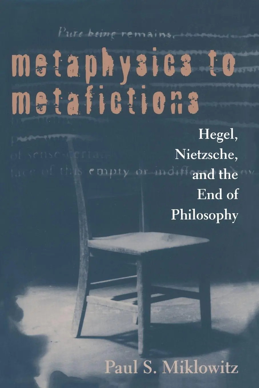 Cover: 9780791438787 | Metaphysics to Metafictions | Paul S. Miklowitz | Taschenbuch | 1998
