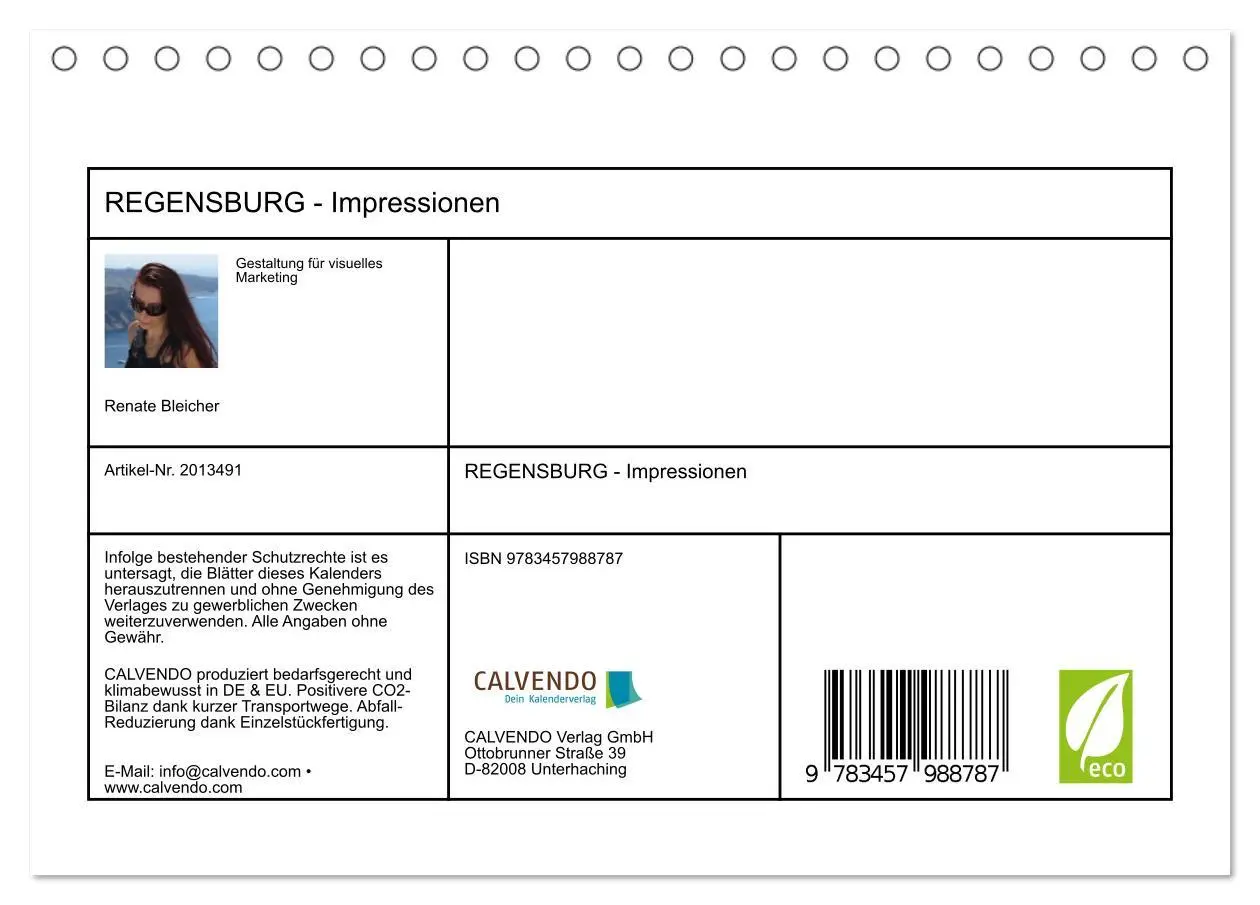 Bild: 9783457988787 | REGENSBURG - Impressionen (Tischkalender 2026 DIN A5 quer),...
