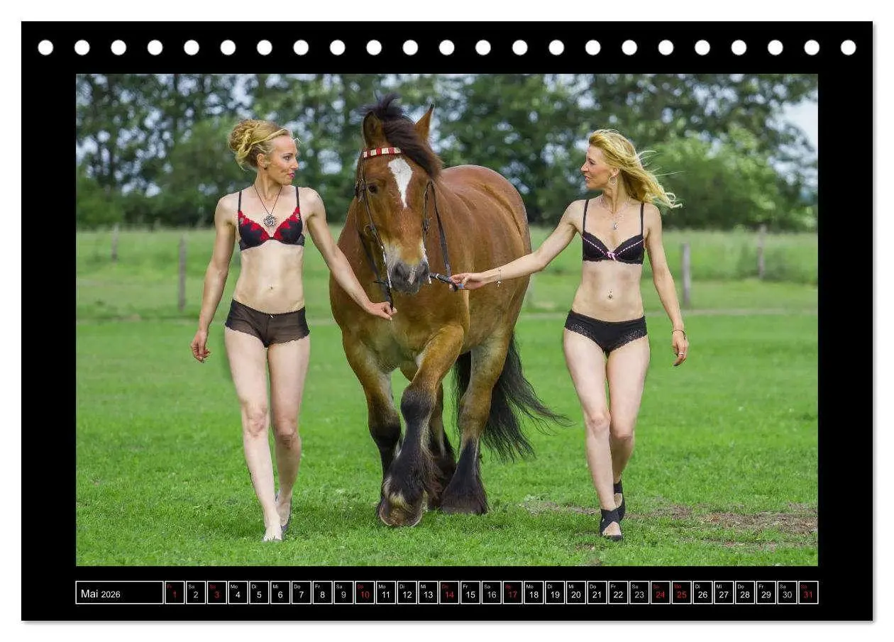 Bild: 9783516078787 | Titanen Girls 2026 - erotische Frauen und starke Pferde...