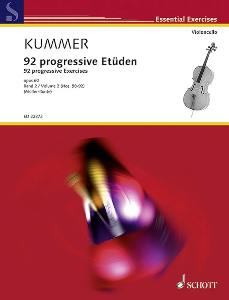 Cover: 9790001158787 | 92 progressive Etüden op.60 Band 2 (Nr.58-92) für Violoncello | Kummer
