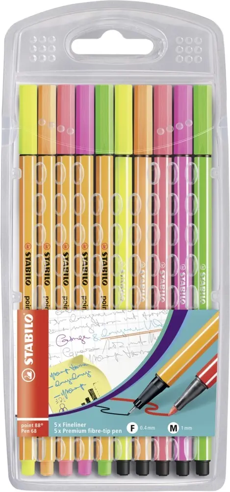 Cover: 4006381458887 | Fineliner &amp; Filzstifte - STABILO point 88 + Pen 68 - 10er Pack -...
