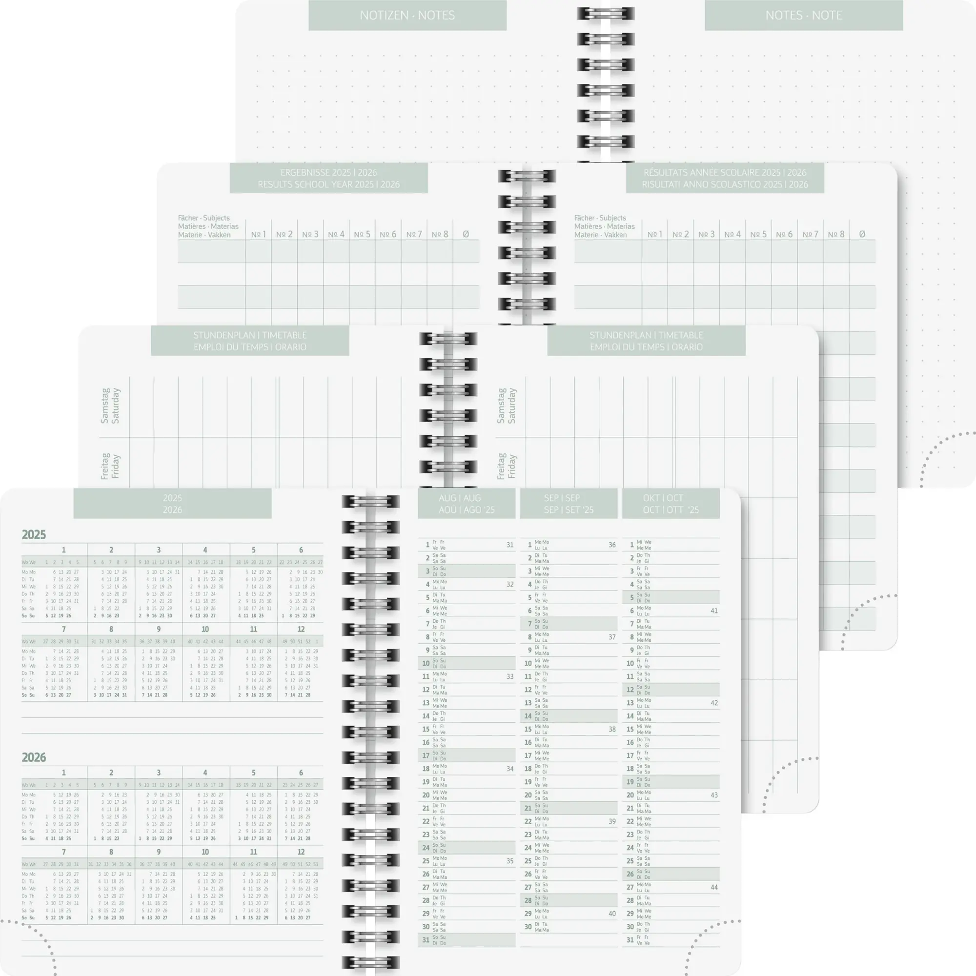 Bild: 4061947138887 | BRUNNEN Schülerkalender (2025/2026) "Hearts", 1 Seite = 1 Tag, A6,...