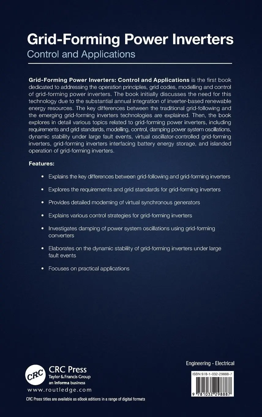 Rückseite: 9781032298887 | Grid-Forming Power Inverters | Control and Applications | Buch | 2023