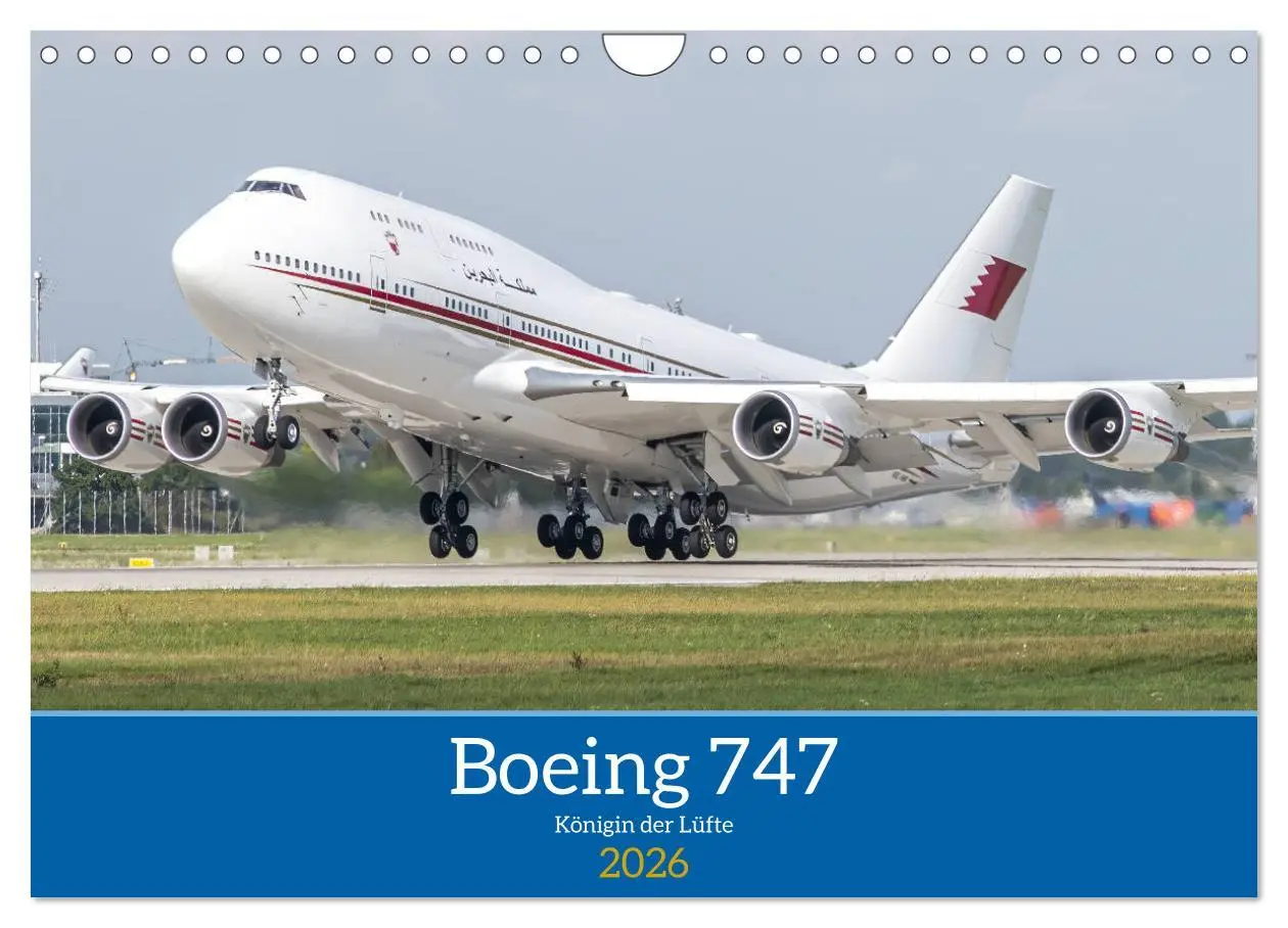 Cover: 9783457358887 | Boeing 747 Kalender (Wandkalender 2026 DIN A4 quer), CALVENDO...