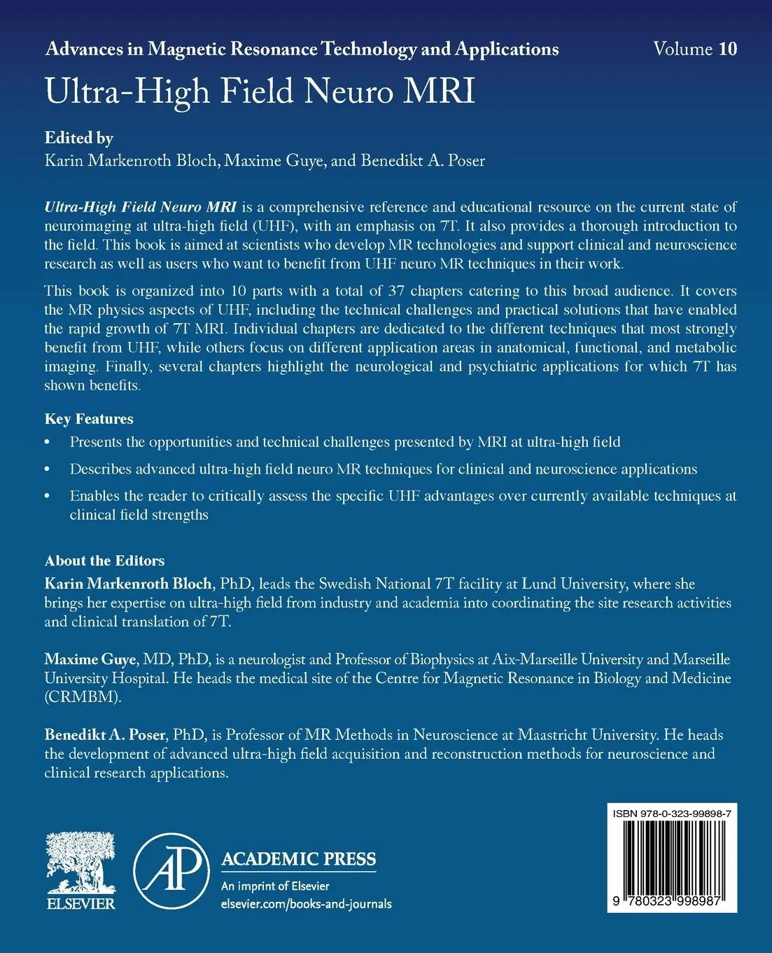 Rückseite: 9780323998987 | Ultra-High Field Neuro MRI | Benedikt A. Poser (u. a.) | Taschenbuch