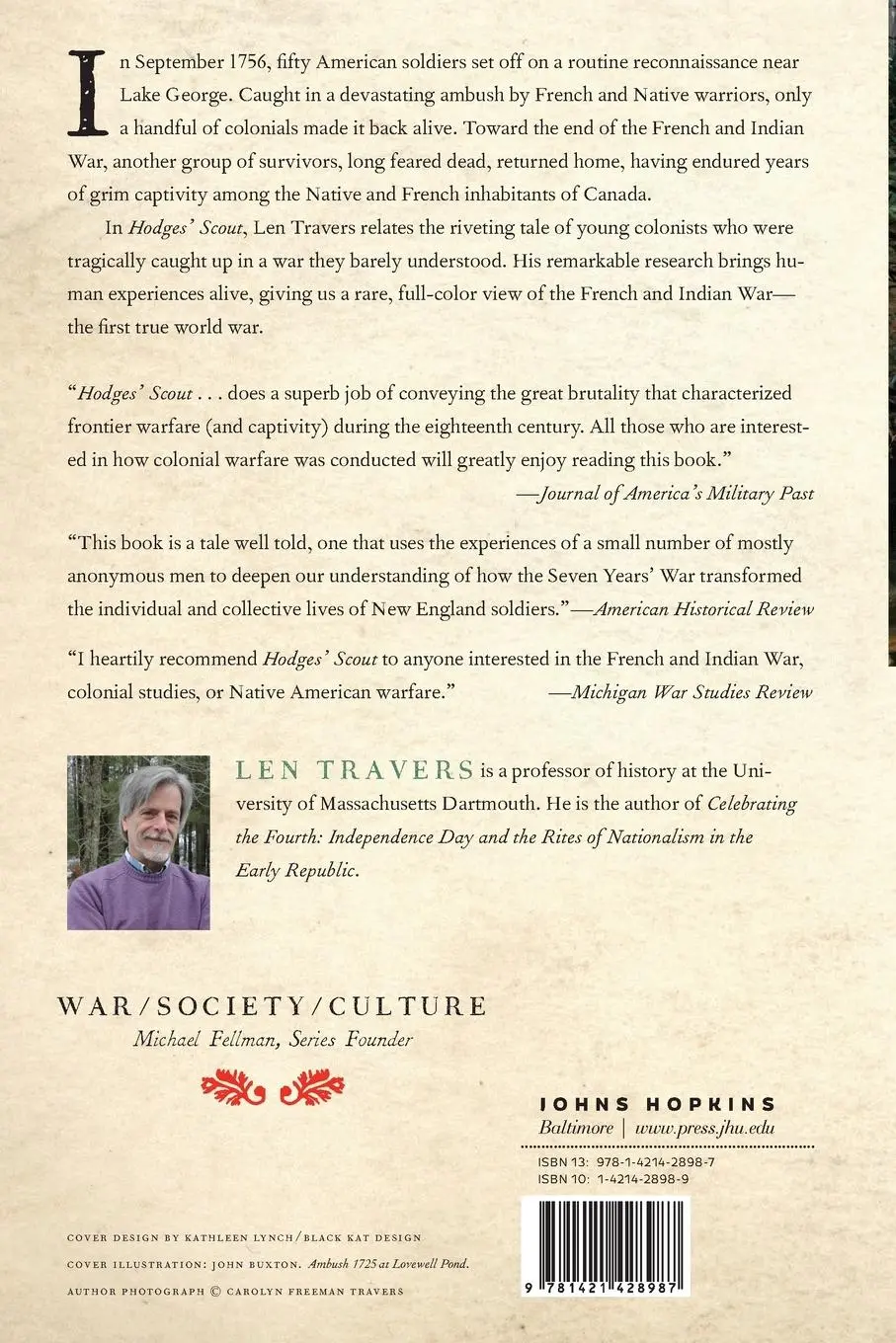 Rückseite: 9781421428987 | Hodges' Scout | A Lost Patrol of the French and Indian War | Travers