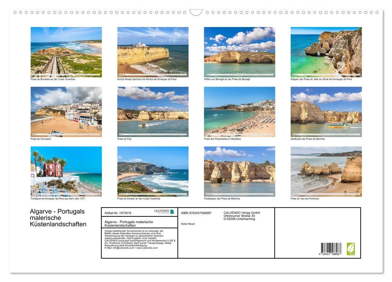 Bild: 9783457588987 | Algarve - Portugals malerische Küstenlandschaften (Wandkalender...