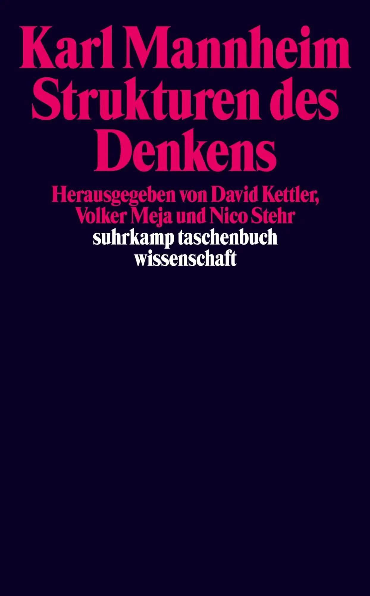 Cover: 9783518278987 | Strukturen des Denkens | Karl Mannheim | Taschenbuch | 322 S. | 1980