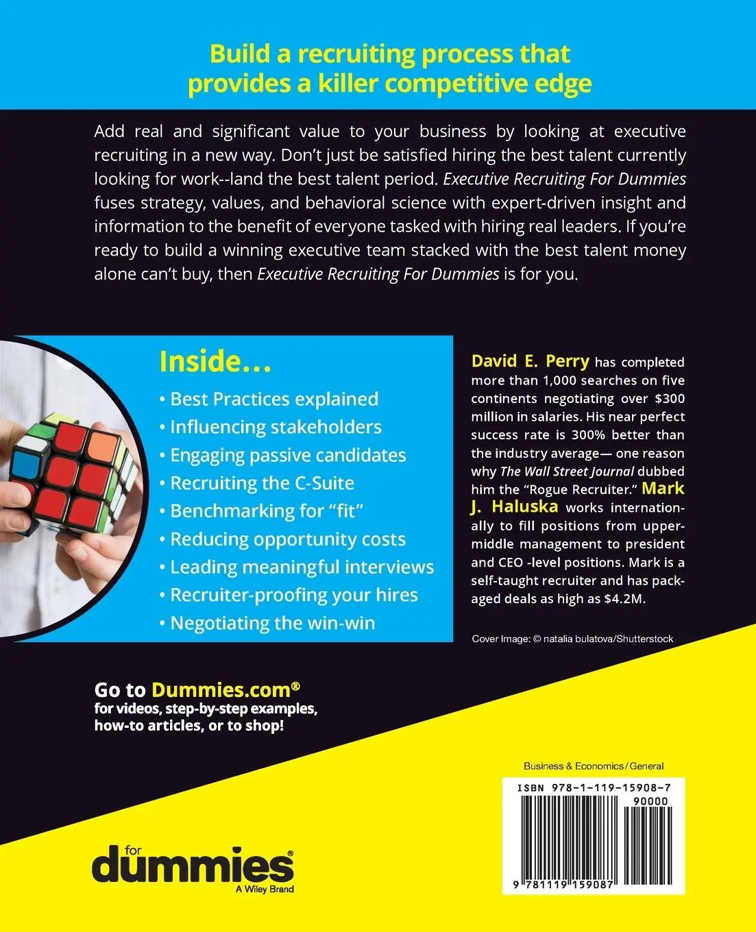 Rückseite: 9781119159087 | Executive Recruiting for Dummies | David E Perry (u. a.) | Taschenbuch