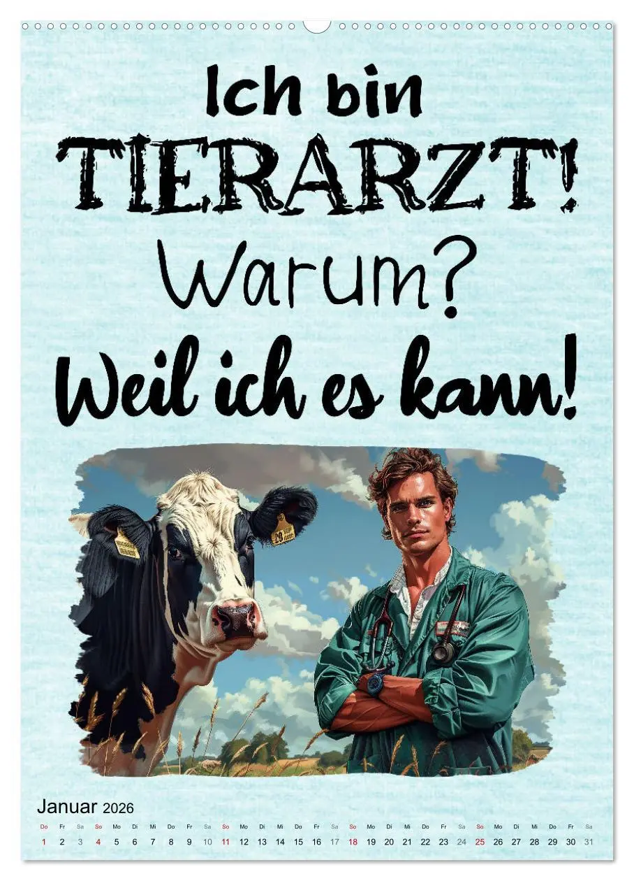 Bild: 9783516259087 | Tierarztsprüche (hochwertiger Premium Wandkalender 2026 DIN A2...