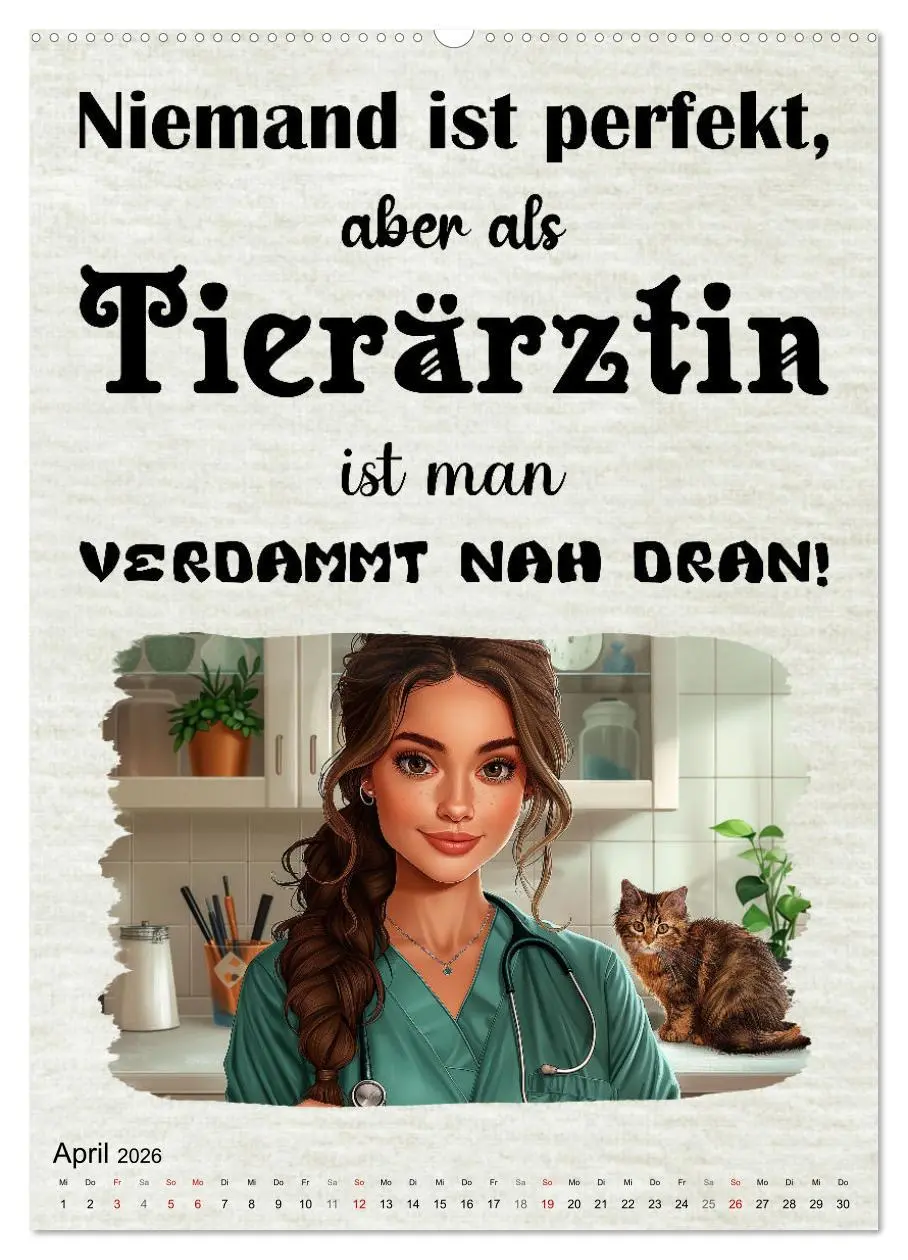 Bild: 9783516259087 | Tierarztsprüche (hochwertiger Premium Wandkalender 2026 DIN A2...