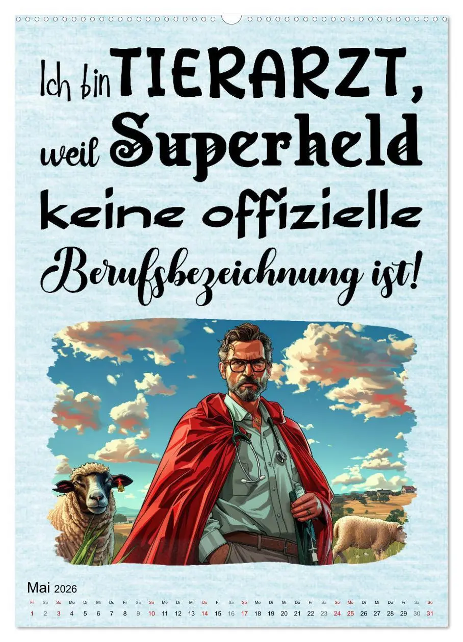 Bild: 9783516259087 | Tierarztsprüche (hochwertiger Premium Wandkalender 2026 DIN A2...