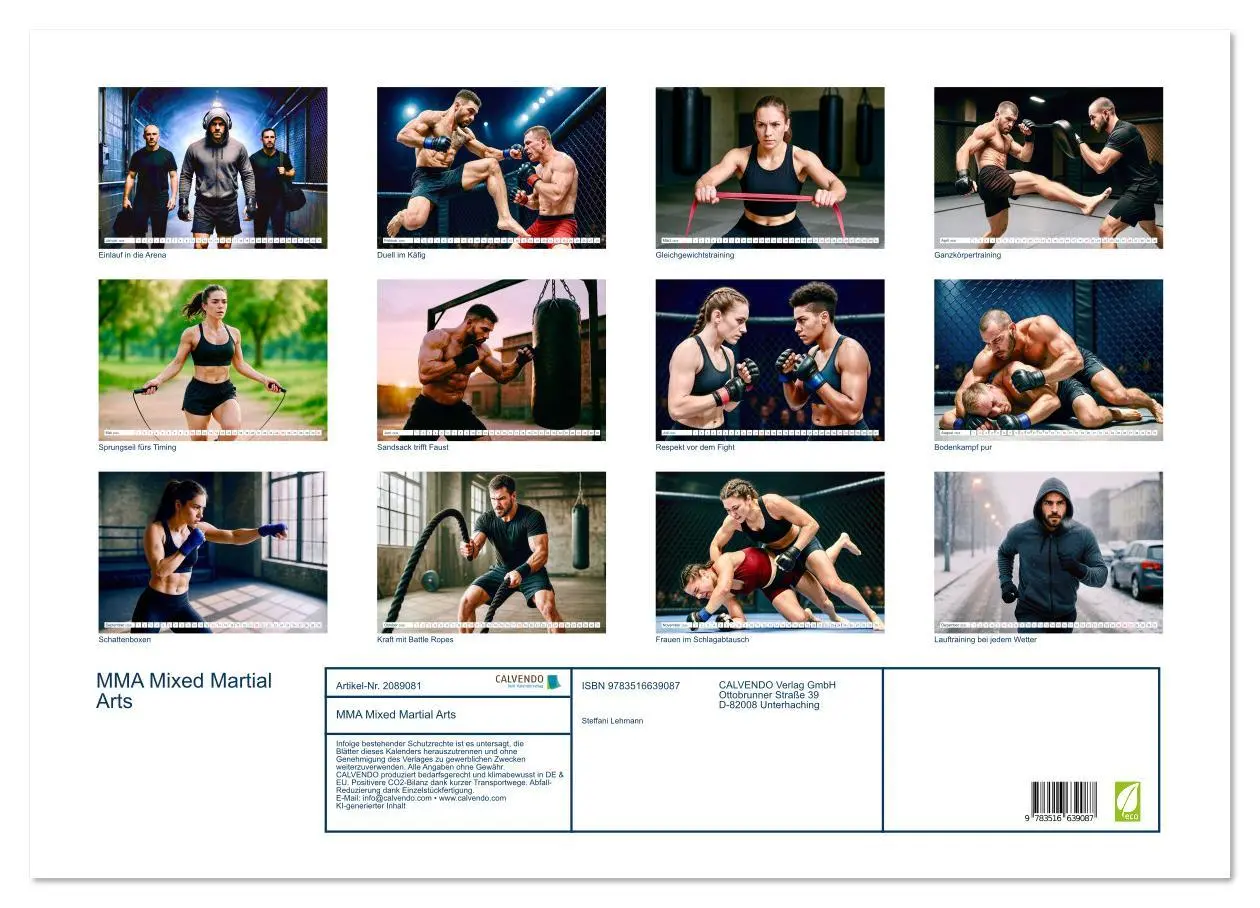 Bild: 9783516639087 | MMA Mixed Martial Arts (Wandkalender 2026 DIN A2 quer), CALVENDO...