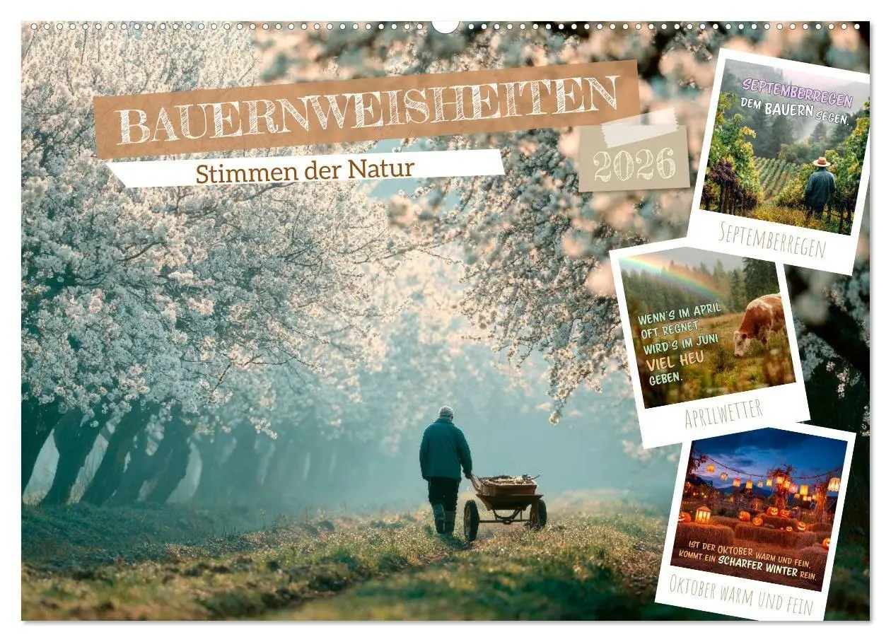Cover: 9783516709087 | Bauernweisheiten - Stimmen der Natur (Wandkalender 2026 DIN A2...
