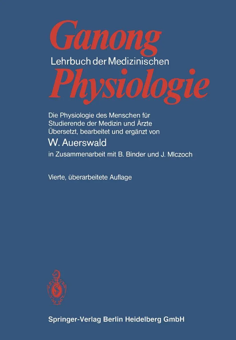 Cover: 9783540089087 | Lehrbuch der Medizinischen Physiologie | William Francis Ganong | Buch
