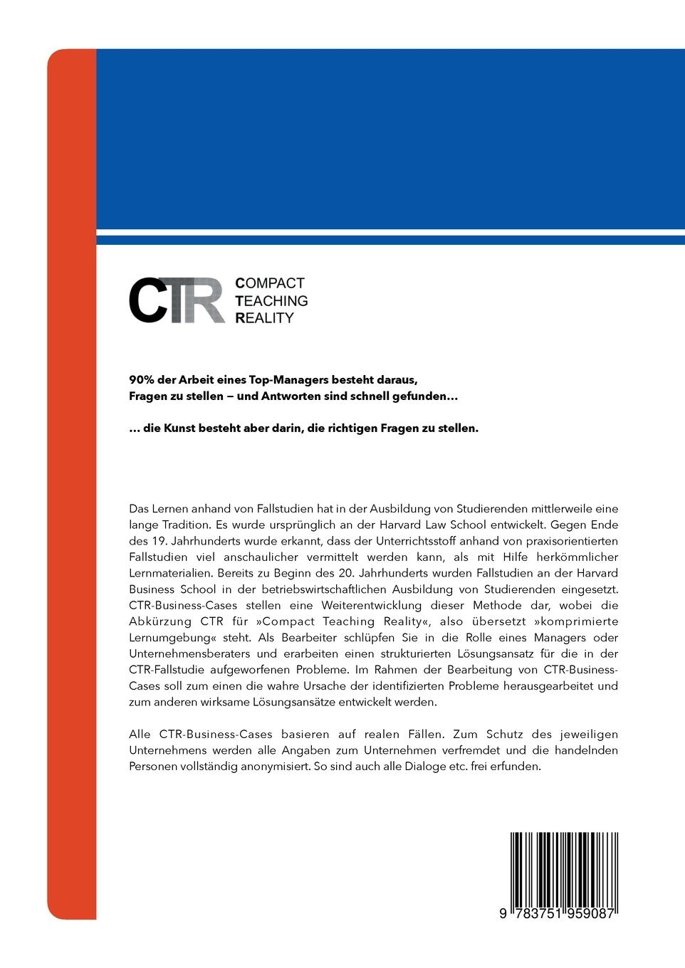 Rückseite: 9783751959087 | Fallstudien zur Betriebswirtschaftslehre - Band 10 | Marco Becker
