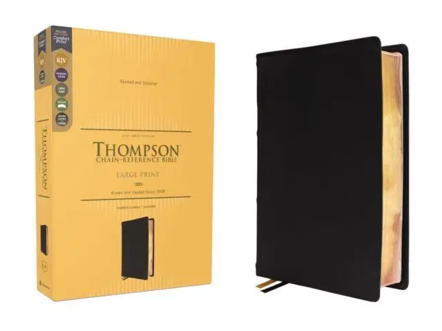 Cover: 9780310459187 | KJV, Thompson Chain-Reference Bible, Large Print, Genuine Leather,...