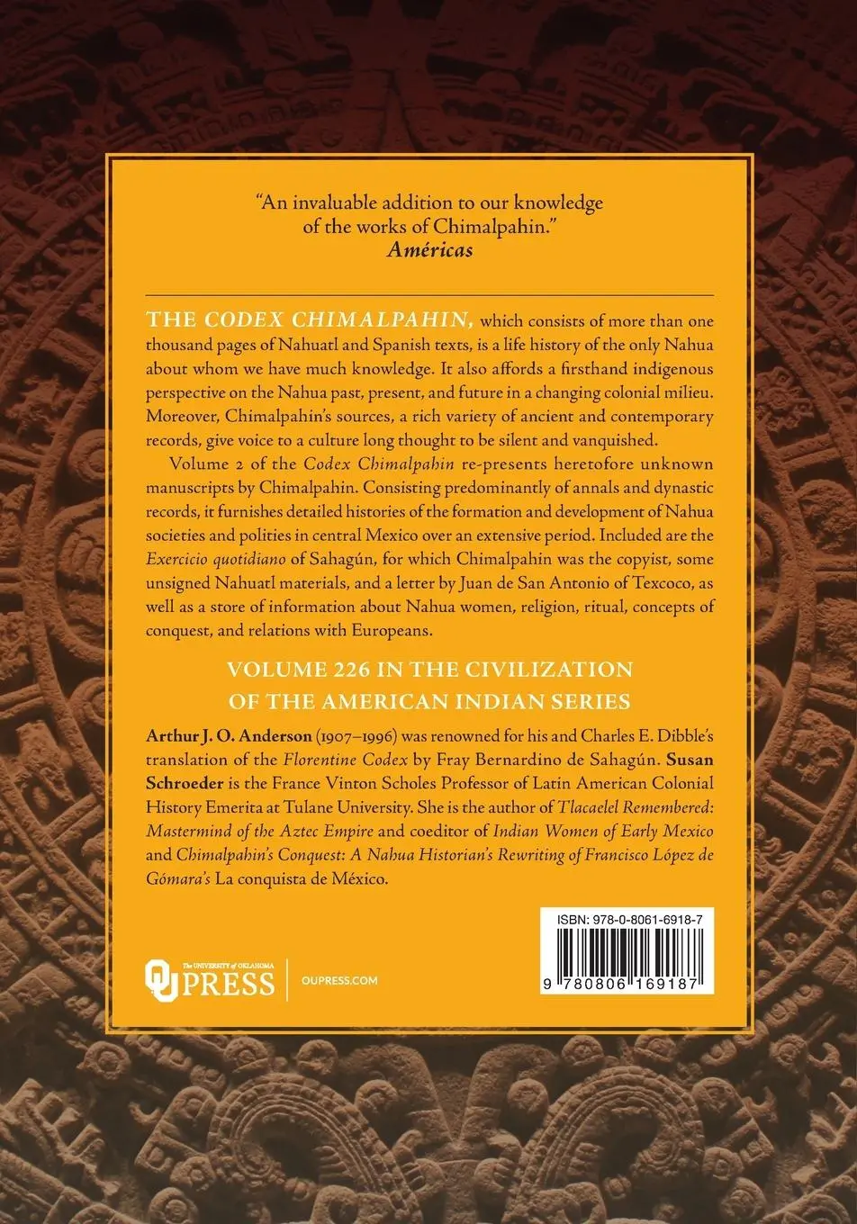 Rückseite: 9780806169187 | Codex Chimalpahin | Don Domingo Chimalpahin | Taschenbuch | Englisch