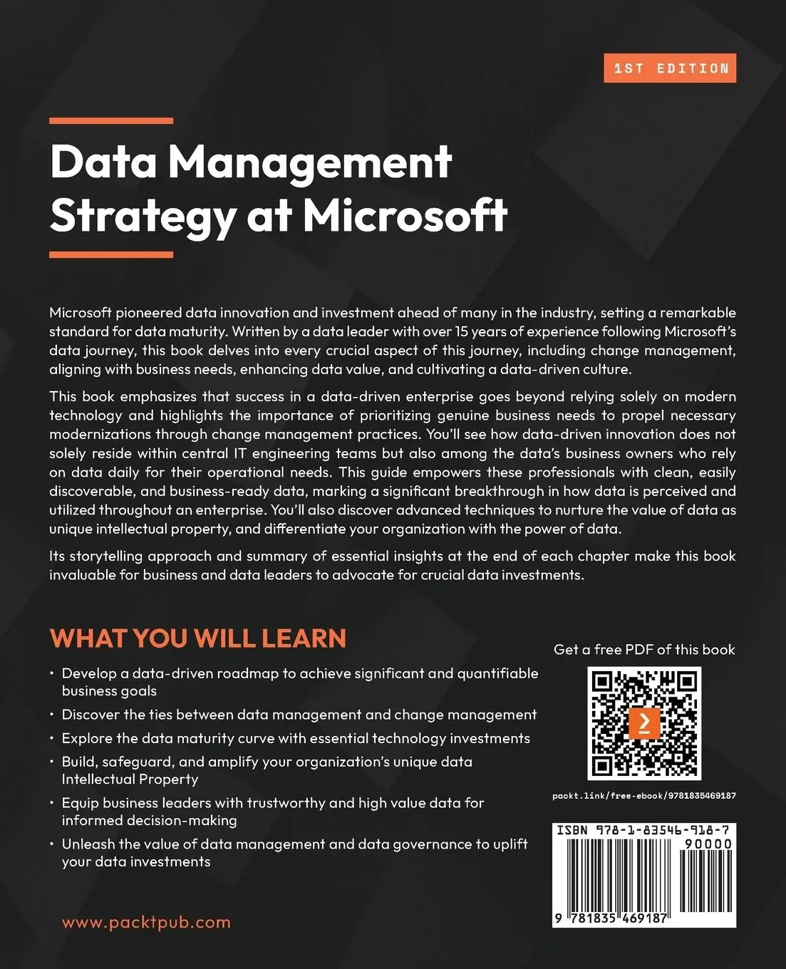 Rückseite: 9781835469187 | Data Management Strategy at Microsoft | Aleksejs Plotnikovs | Buch