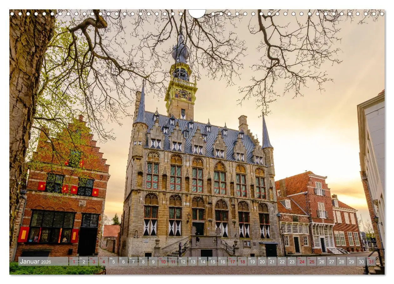Bild: 9783457539187 | Ein Blick auf Veere in Zeeland (Wandkalender 2026 DIN A3 quer),...