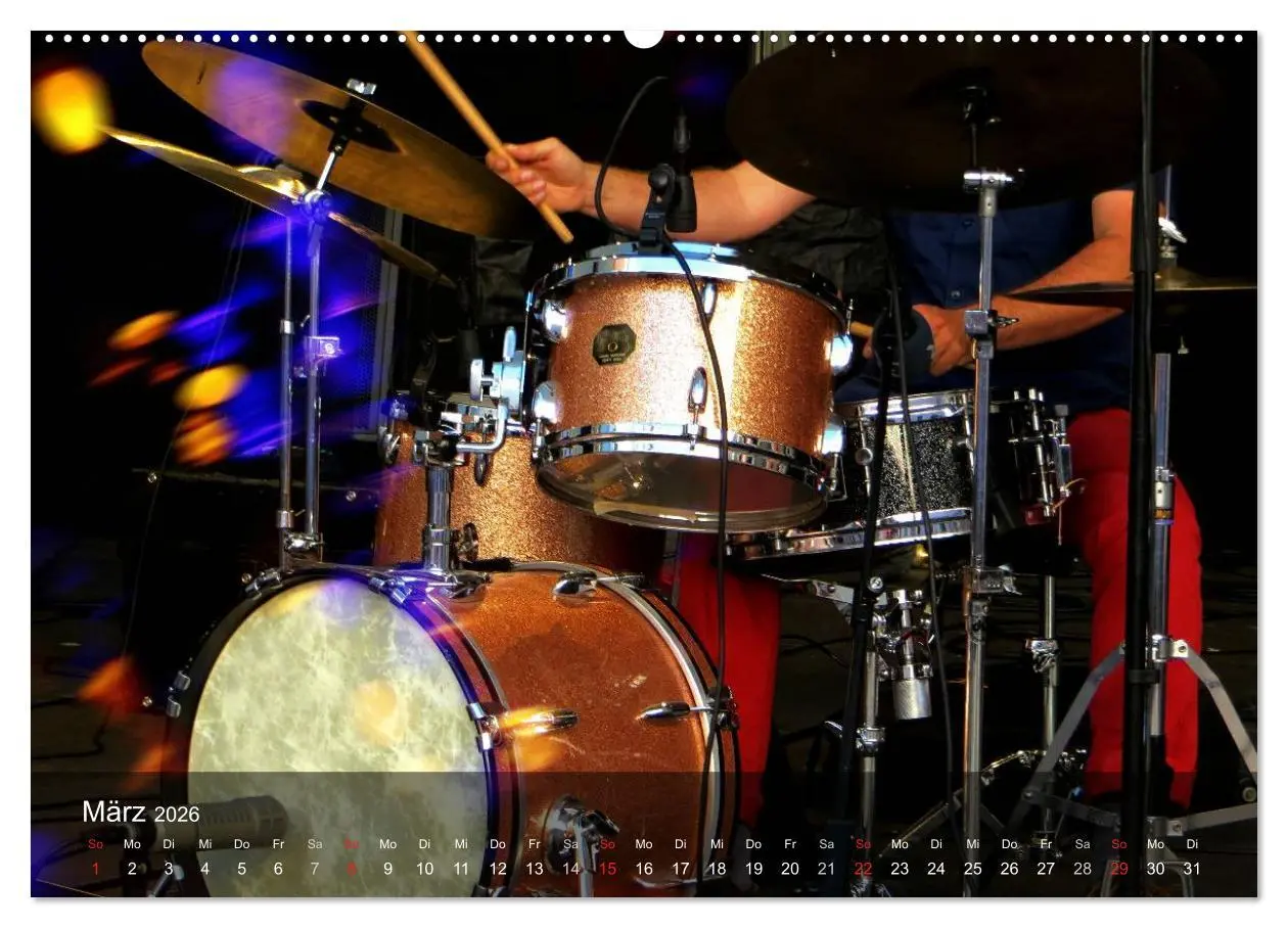 Bild: 9783516009187 | Schlagzeug onstage (Wandkalender 2026 DIN A2 quer), CALVENDO...